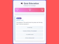 Quiz Education background