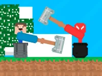 Stickman vs Noob Hammer background