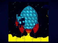 Pop It Rockets in Space Jigsaw background