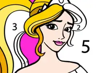 Princess Coloring By Number background