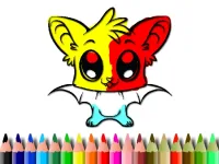 Cute Bat Coloring Book background