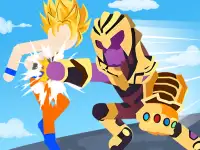 Stickman Warriors Superhero Fight background